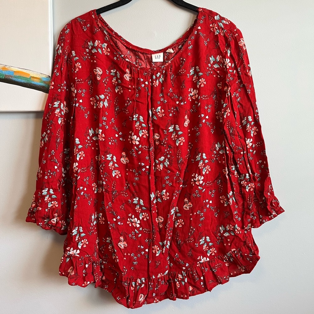 GAP floral blouse